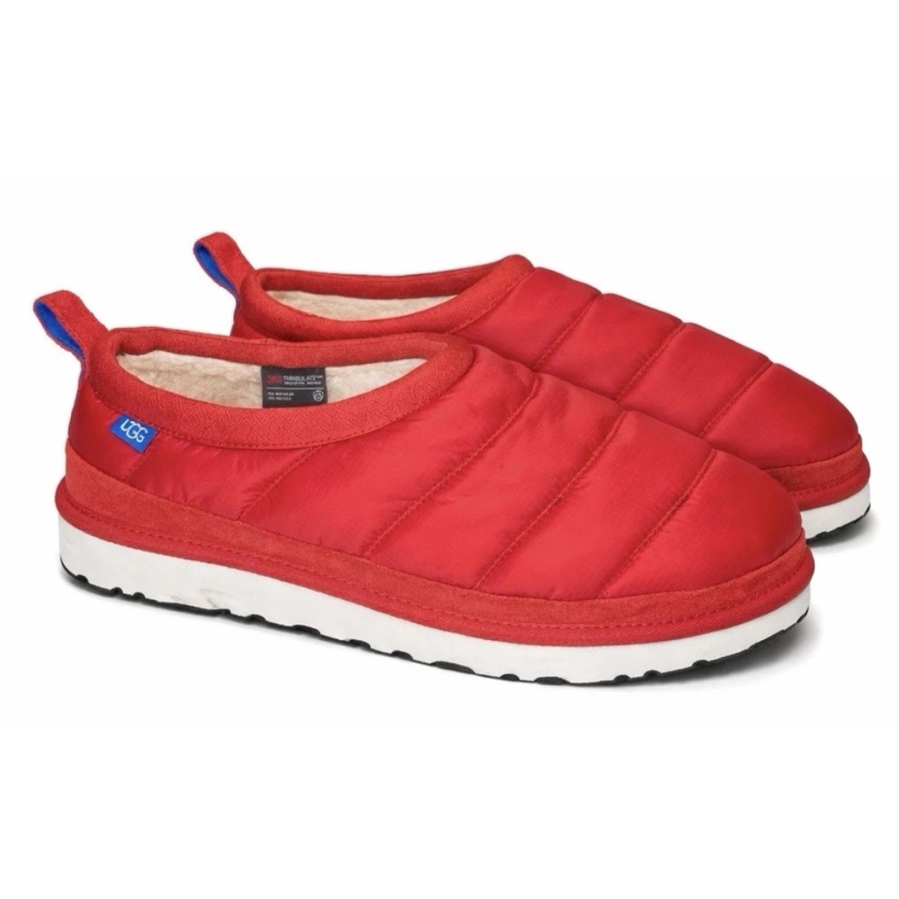 UGG Tasman Red Nylon 3M Thinsulate Slip On Slippers Size 13 #1127735 like new